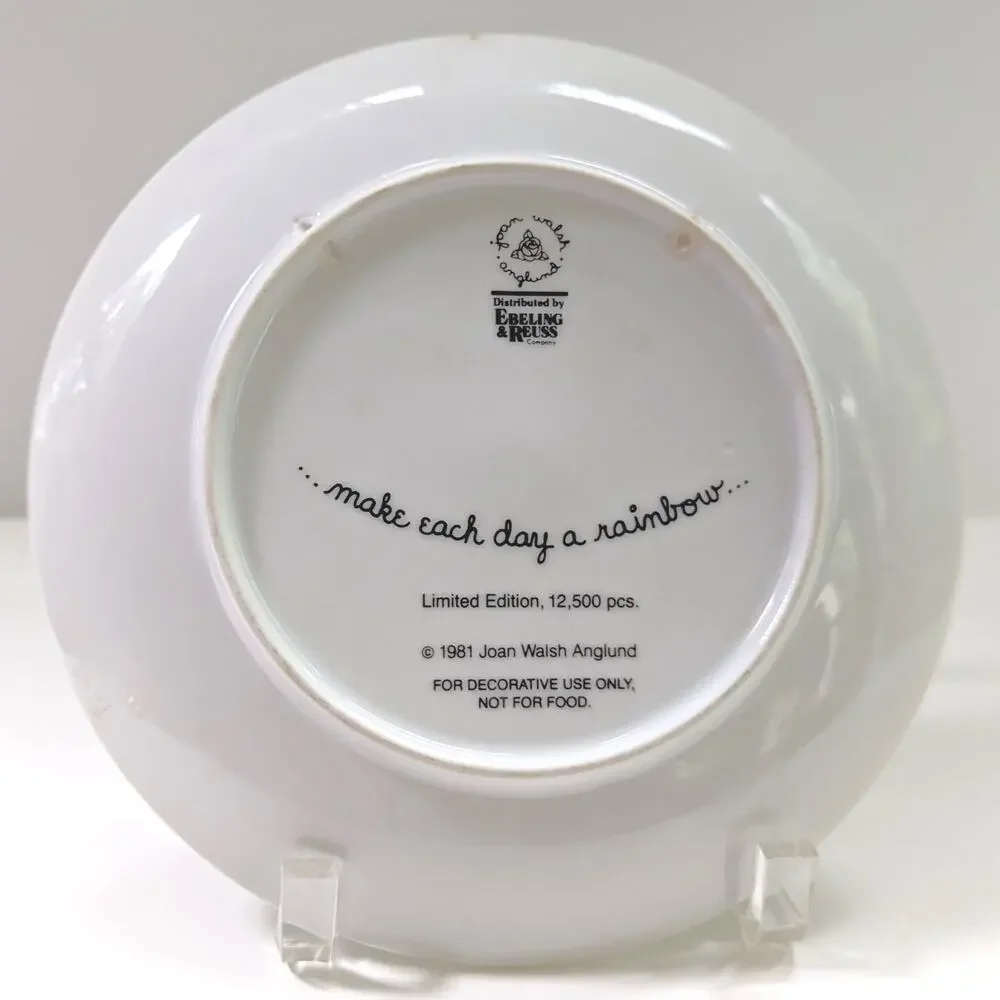 Vintage 1981 Joan Walsh Anglund “Make Each Day A Rainbow” Collectible Plate